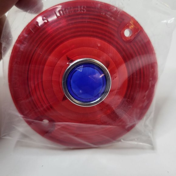 CHRIS PRODUCTS Turn‎ Signal Lens - '63-'85 FL - Red with Blue Dot DHD3RB - Picture 3 of 5